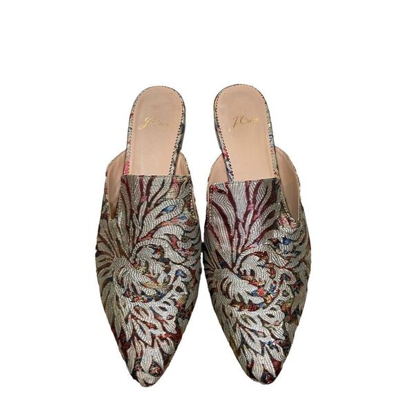 J. Crew Shoes - J. Crew Marina Jacquard Fantasia Mule Slides‎ Size 7.5